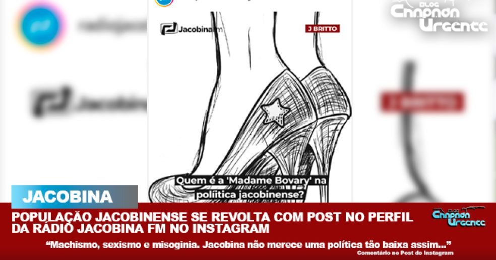 População Jacobinense se revolta com post no da Rádio Jacobina FM no Instagram. “Machismo, sexismo e misoginia…” População Jacobinense se revolta com post no da Rádio Jacobina FM no Instagram. “Machismo, sexismo e misoginia...