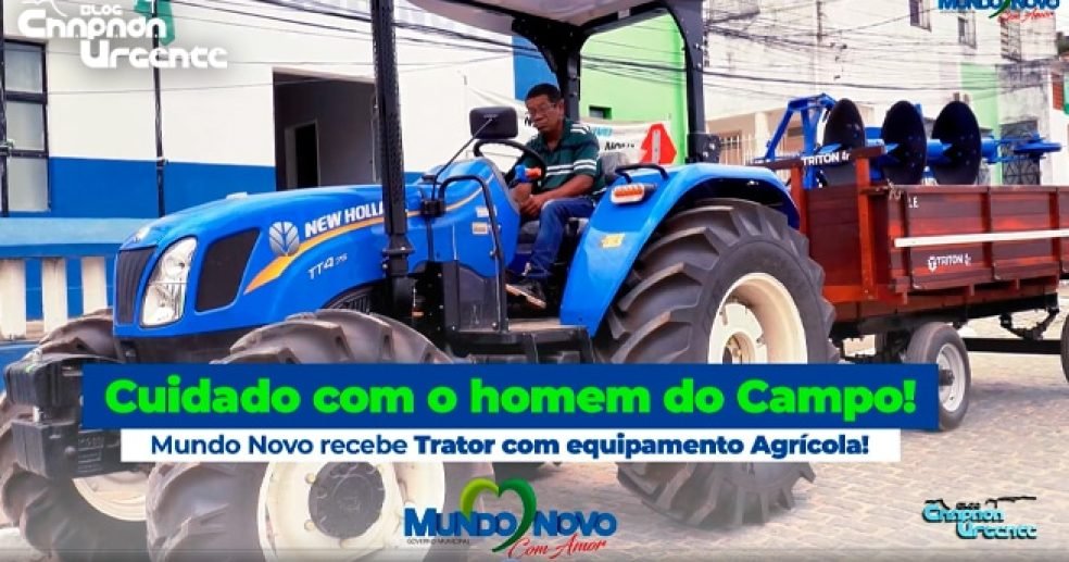 Mundo-Novo-acabou-de-receber-um-trator-novinho-em-folha-com-equipamentos-agrícolas,-e-que-já-está-a-disposição-dos-mundonovenses. Mundo-Novo-acabou-de-receber-um-trator-novinho-em-folha-com-equipamentos-agrícolas,-e-que-já-está-a-disposição-dos-mundonovenses.